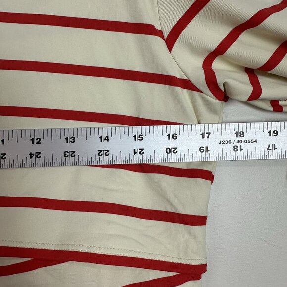 J Mclaughlin Nicola 3/4 Sleeve Layered Dress Catalina Cloth Size M Red Stripes - Picture 7 of 9